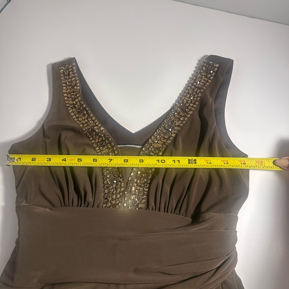 Anne Klein Women’s Size 6 Brown Cocktail Dress With Bronze Rhinestones NWOT - Picture 11 of 11